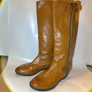 Limelight Brown Over the Knee Boots with Equestrian Design